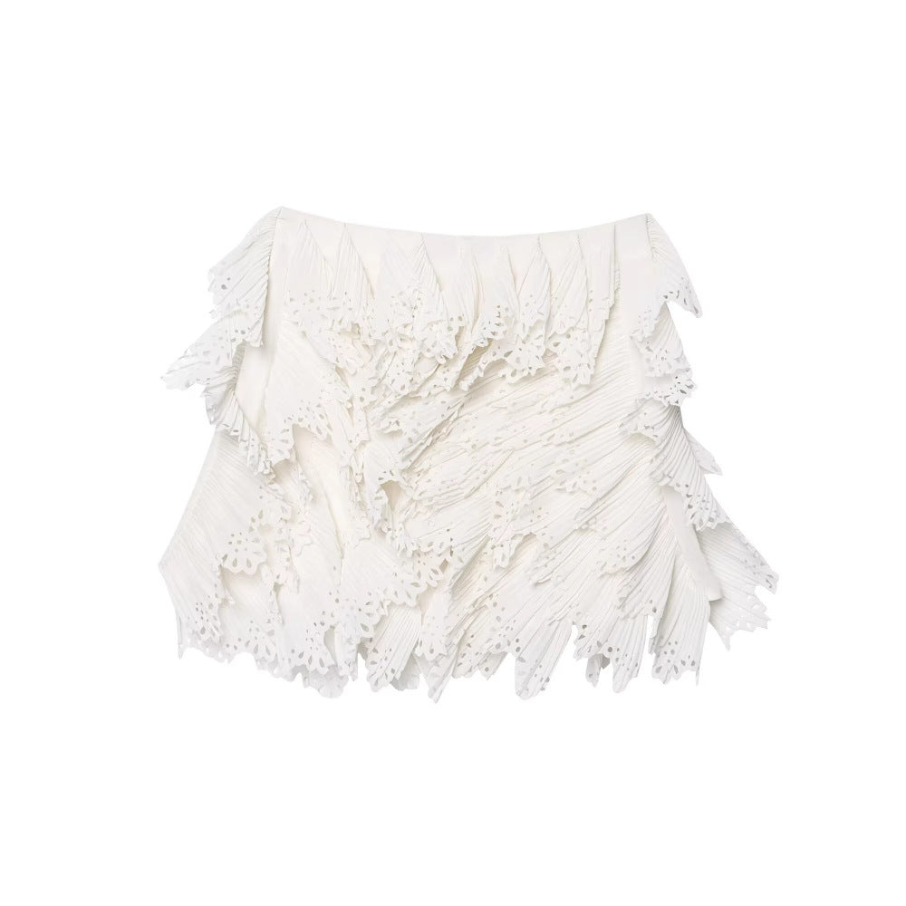 Femme Rüsch Chiffon Minirok Stilla