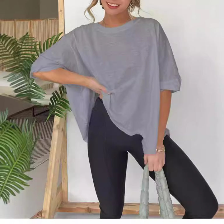 Dame casual oversized T-shirt med luftige ærmer Stilla