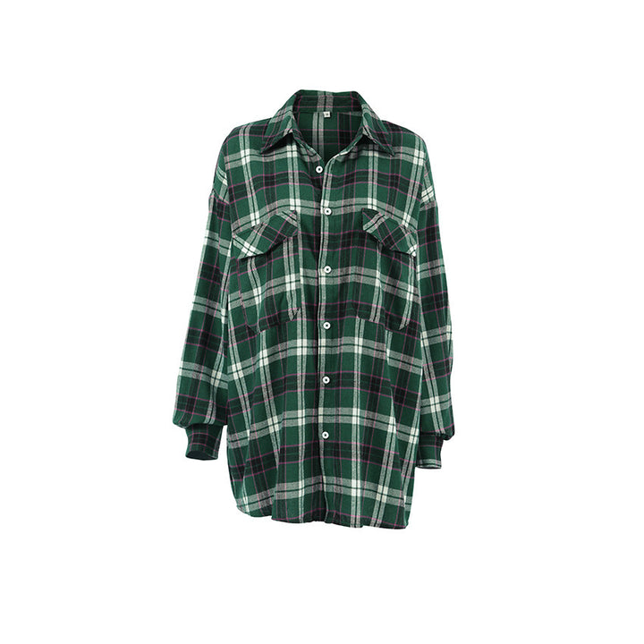 Femme Oversized flannel skjorte Stilla