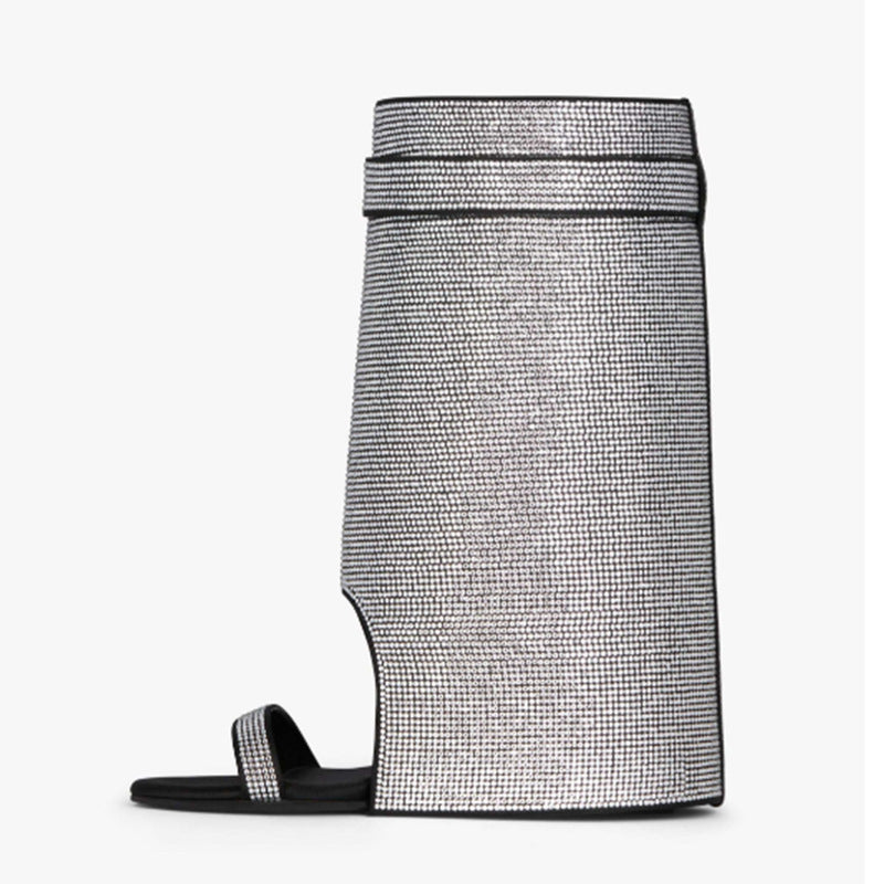 Femme Elegante Strass-beskårede Sandaler Stilla