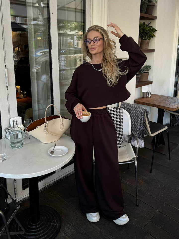 Kvinderne loungewear sæt med en løs pasform og en behagelig top Skovae