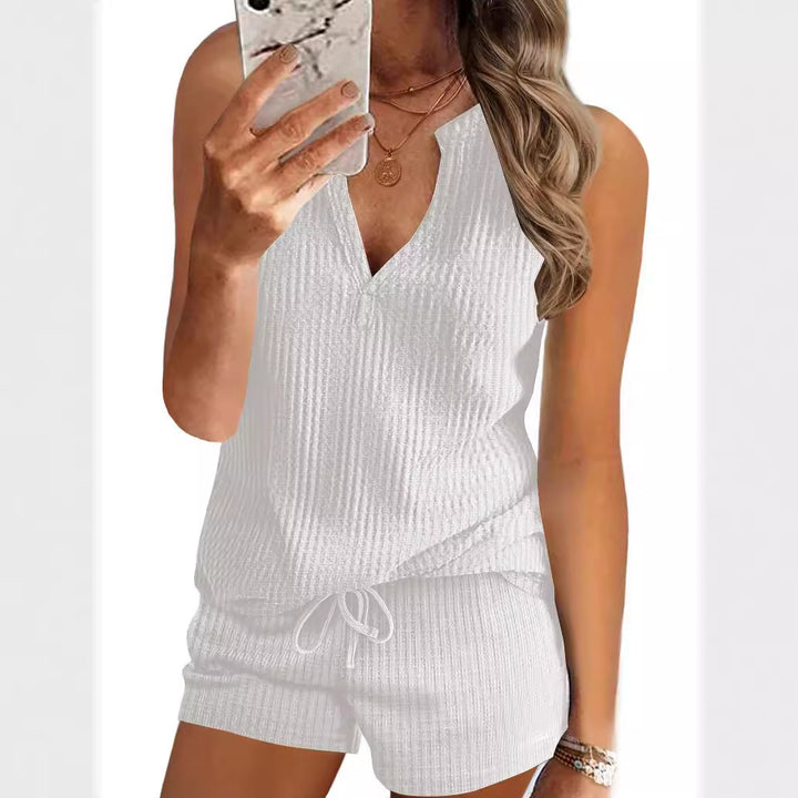 Dame Sporty Tanktop med shorts i åndbart materiale Stiila