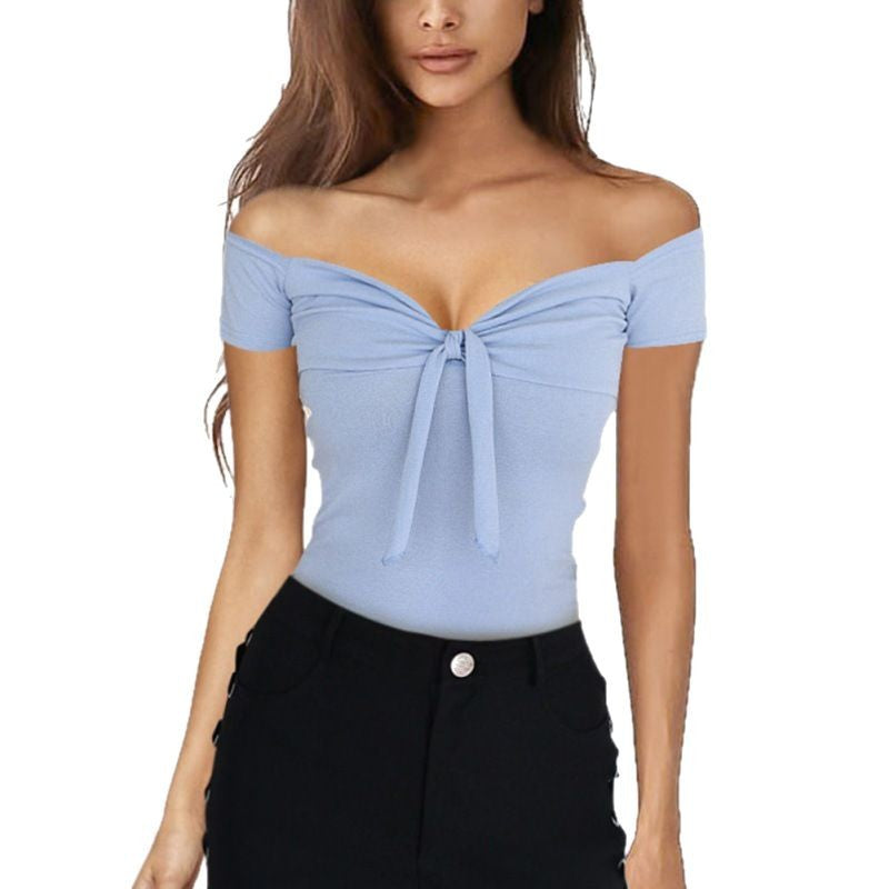 Dame Off-Shoulder Knotenoberdel Stilla