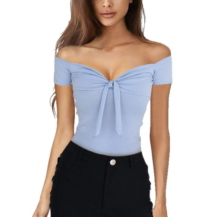 Dame Off-Shoulder Knotenoberdel Stilla