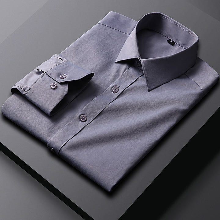 Herrer business skjorte i åndbart mikrofiber med elegante detaljer Stilla