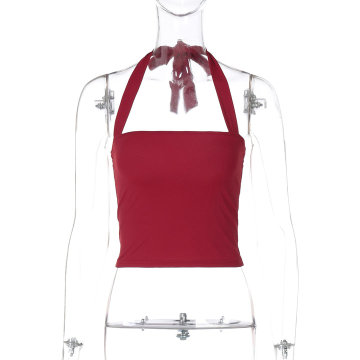 Dame Crop-Top med halterneck og elegant pasform Skovae