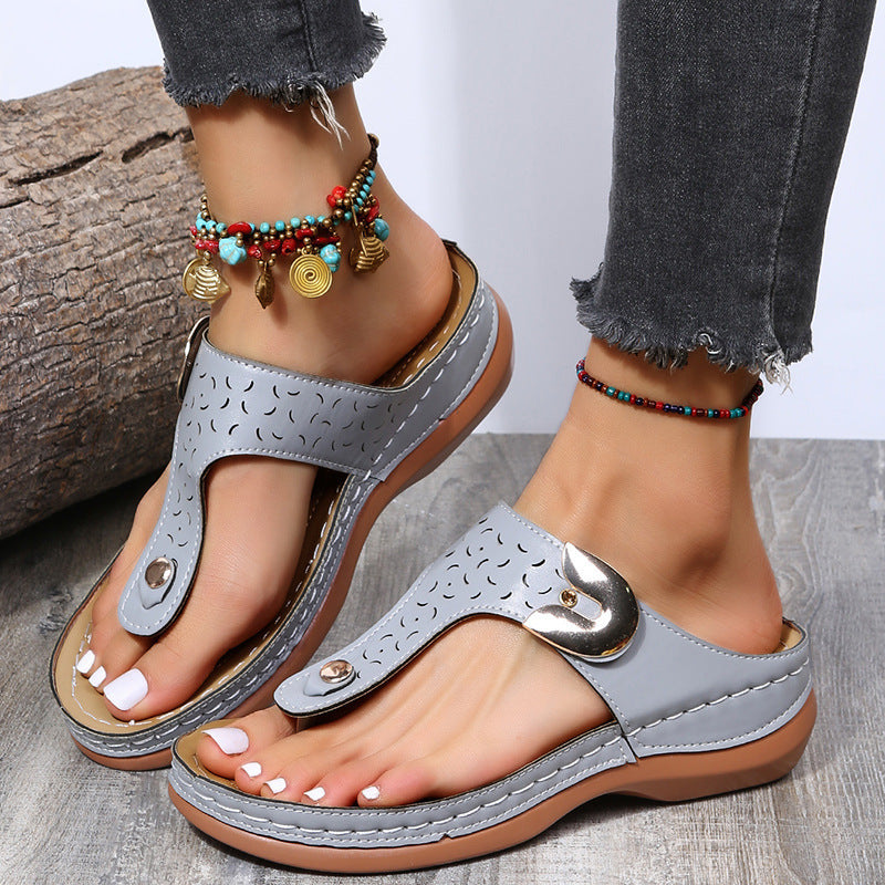 Dame komfortable tæer-sandaler med fashionable rem-design Stilla