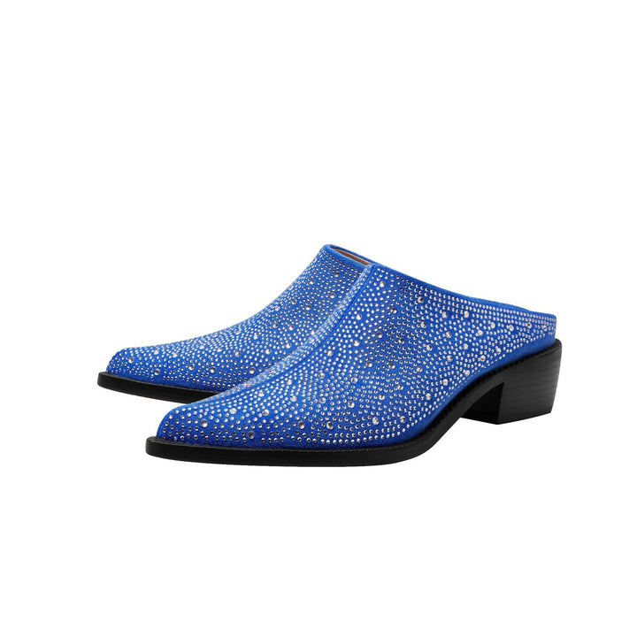 Femme Strass-besatte Mule Clogs Stilla