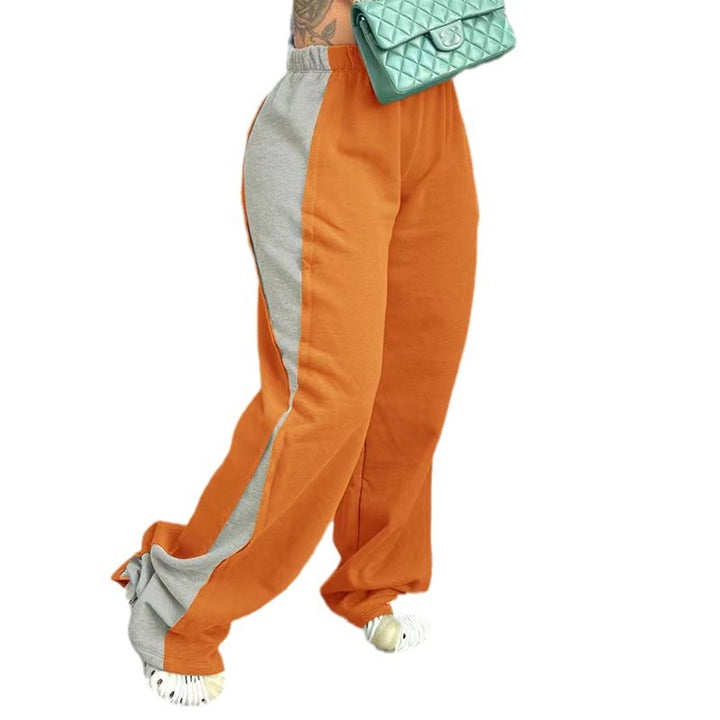 Dame Sporty Sweatpants med sidelæns kontraster og komfortable manchetter Stilla