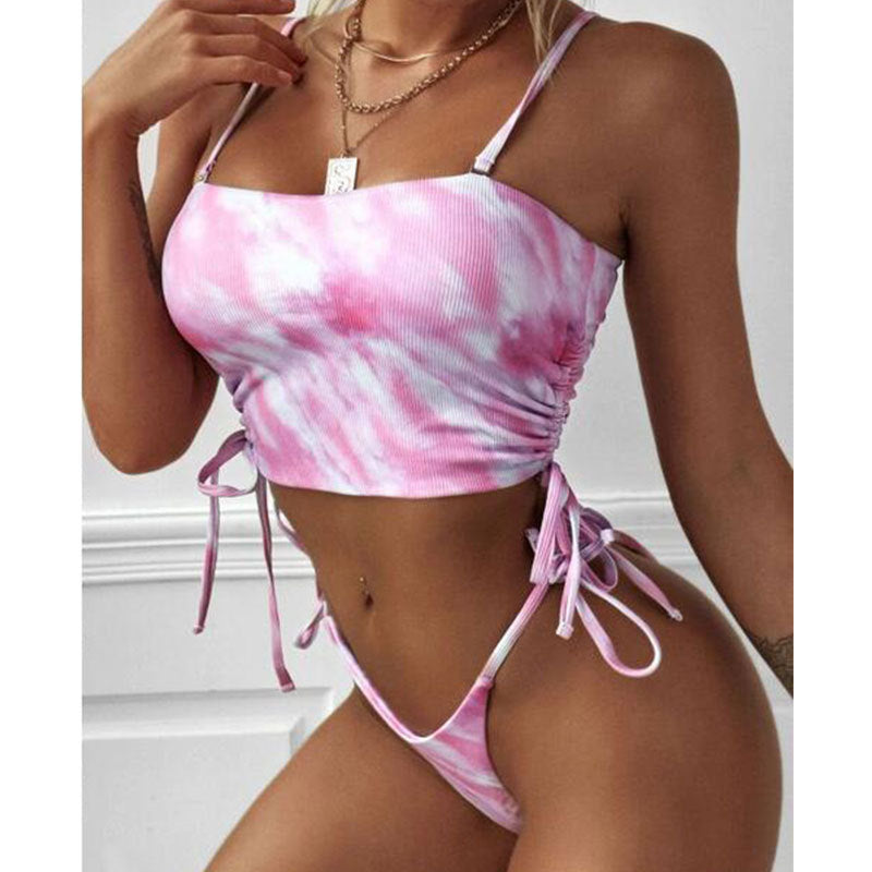Dame Crop-Top Bikini med justerbare stropper Skovae