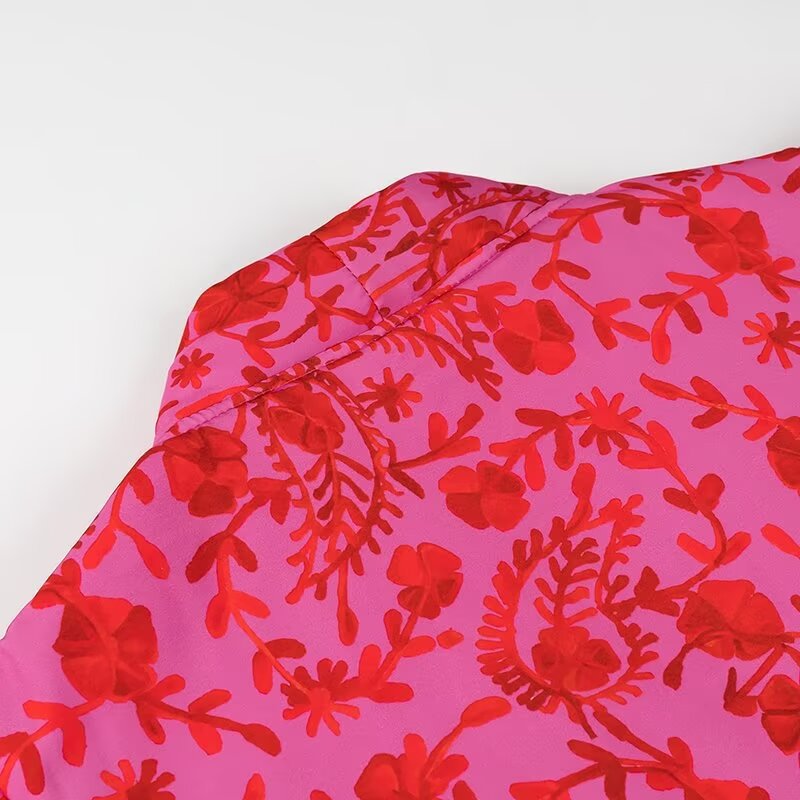 Femme Floral Print ærløs Kimono Jakke Stilla