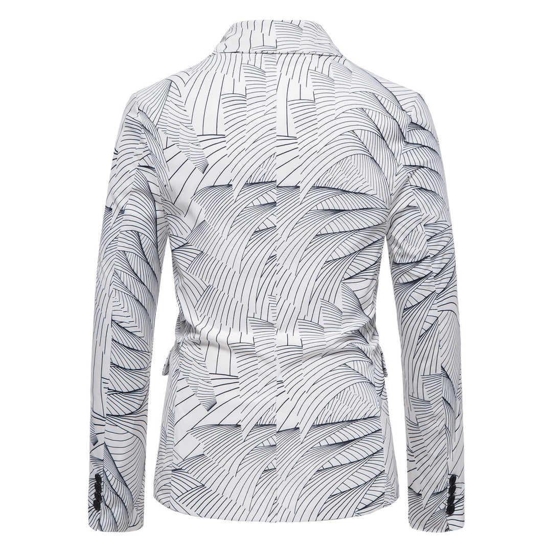 Herrer Stilfuld Tropisk Tryk Blazer Stilla