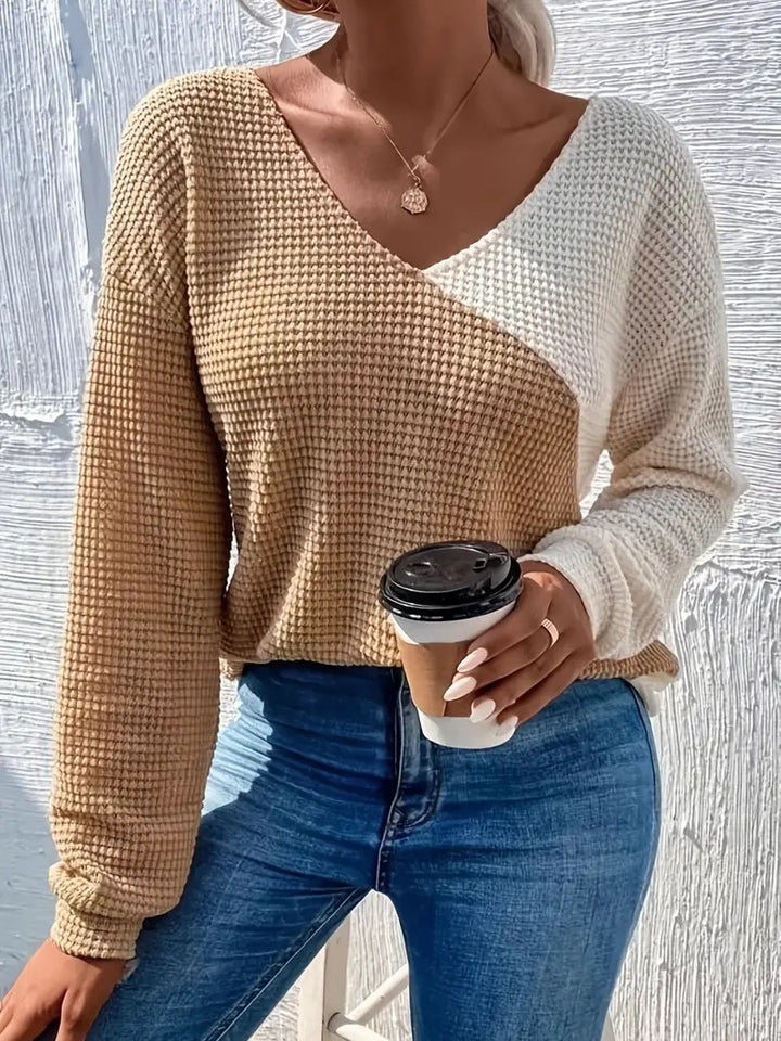 Dame Lækker Sweater med V-Udskæring Stilla