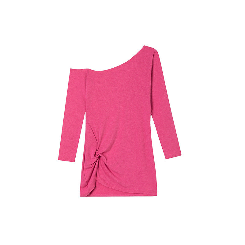 Dame asymmetrisk knude-front-top Stilla