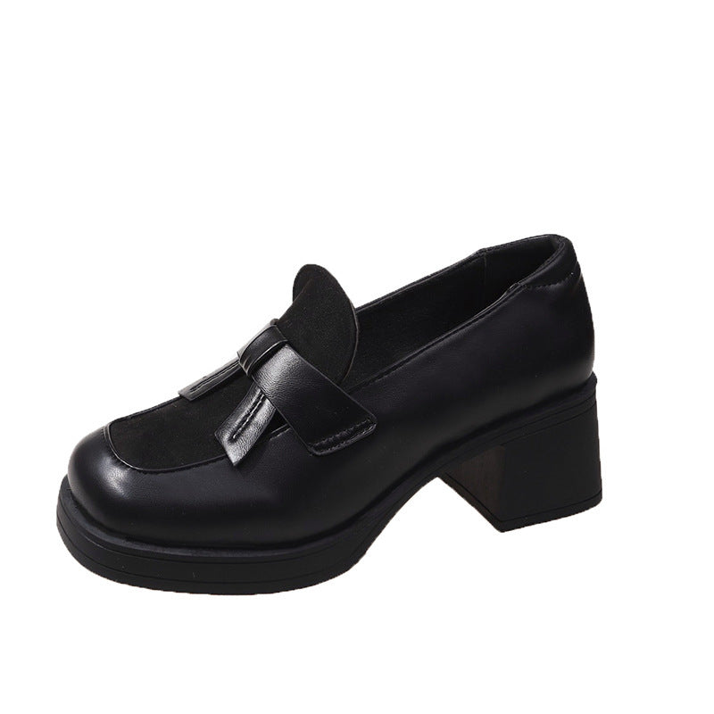 Dame Chunky Heel Mary Jane Mules med Sløjfe-Detail Stilla