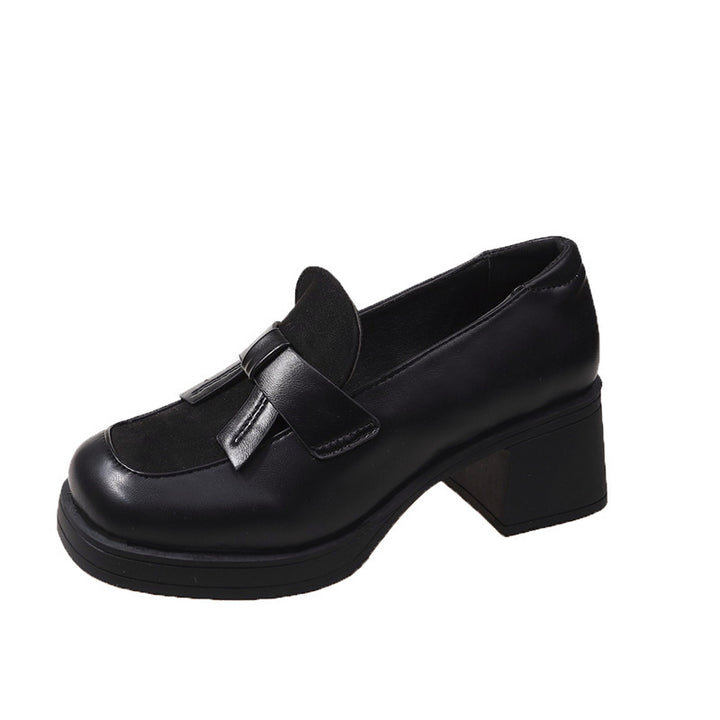 Dame Chunky Heel Mary Jane Mules med Sløjfe-Detail Stilla