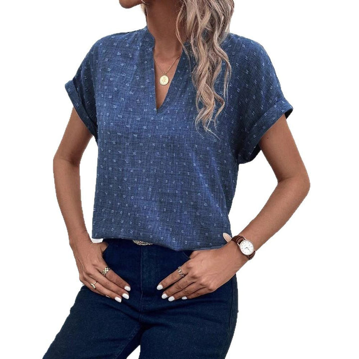 Dame Kortærmet Blusenshirt med moderne detaljer Stilla