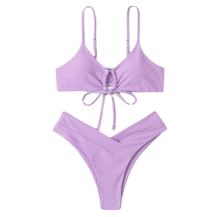 Dame bikini-sæt med justerbar top og højt skåret trusse Stilla