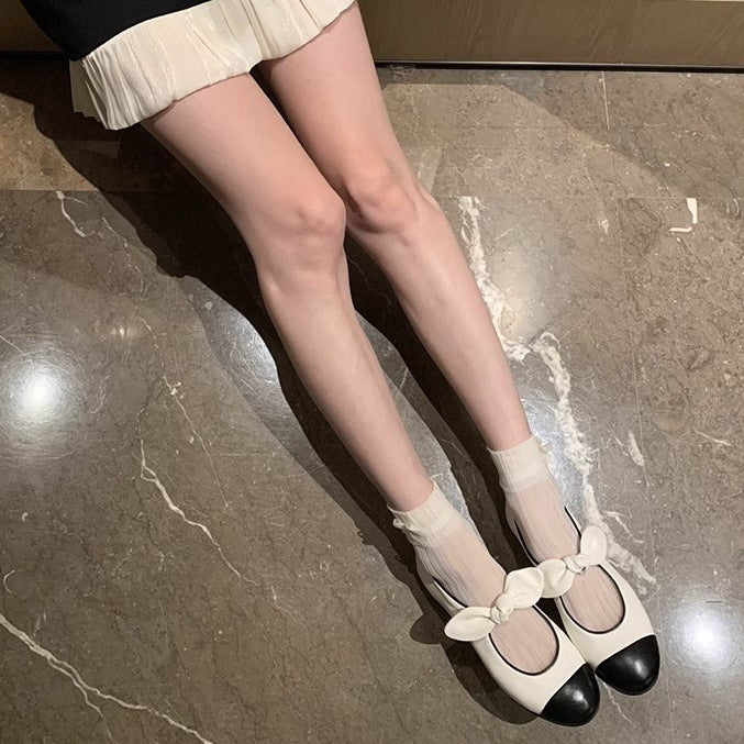 Femme Chic Bue Detalje Balletsko Stilla