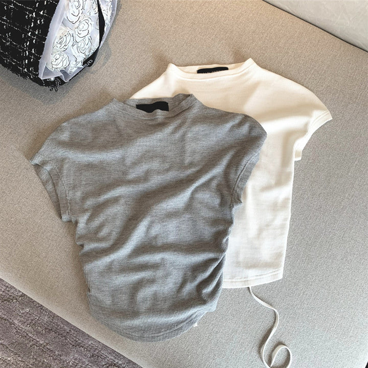 Femme Raffung rygdetalje T-shirt Stilla