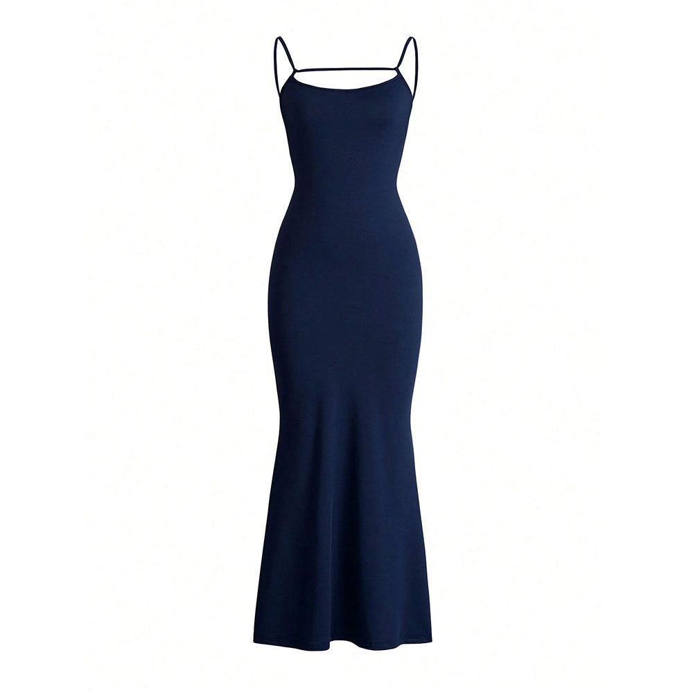 Damer maxi kjole med off-shoulder design og raffinerede snøredetaljer Stilla