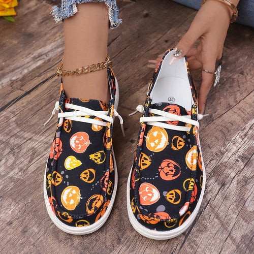Dame Sneakers med Halloween-motiv og komfortabelt fodseng Stilla
