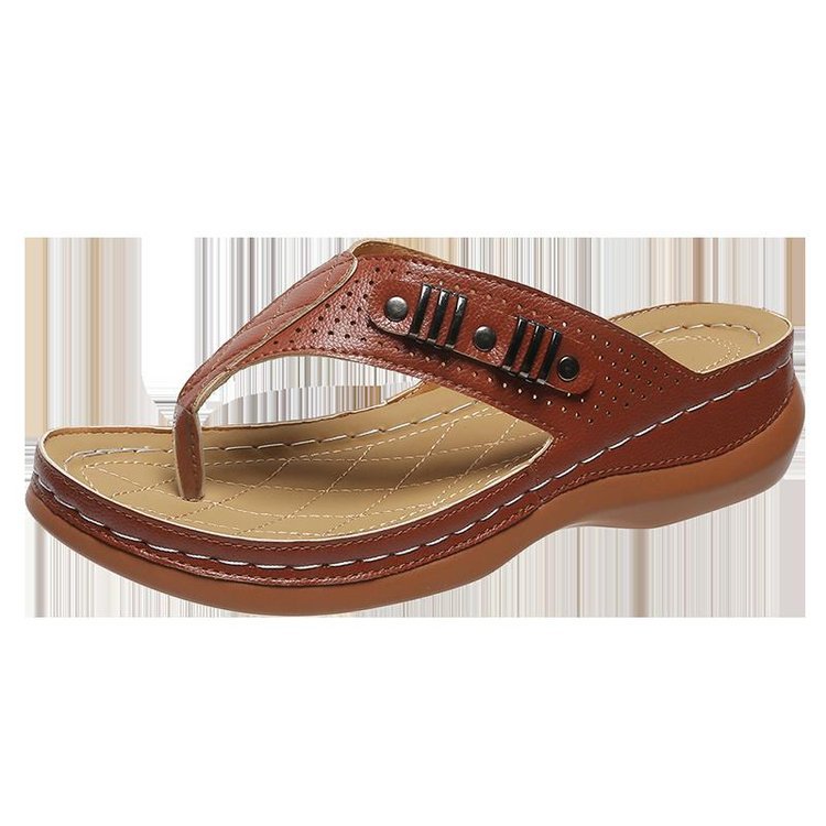 Dame Behagelige Tåsplit Sandaler med fashionable accenter og ergonomisk fodseng Stilla