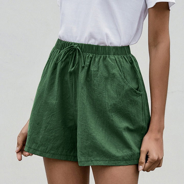 Dame behagelige shorts med elastisk talje og lommer Stilla