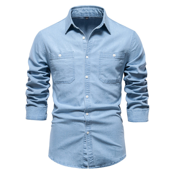 Herre Denim Skjorte Stilla
