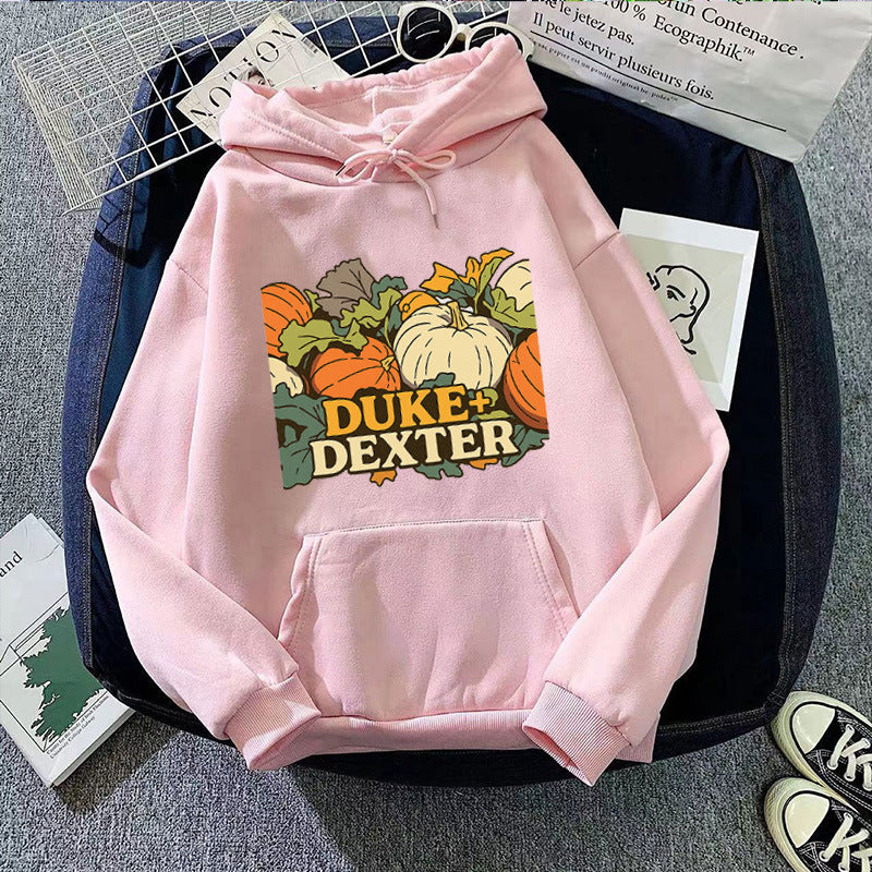 Kvinders hoodie med muntert græskar motiv Skovae