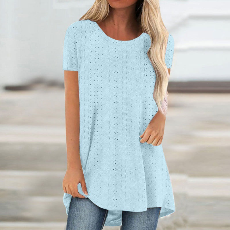 Dame Let bluse med spidsdetaljer Stilla
