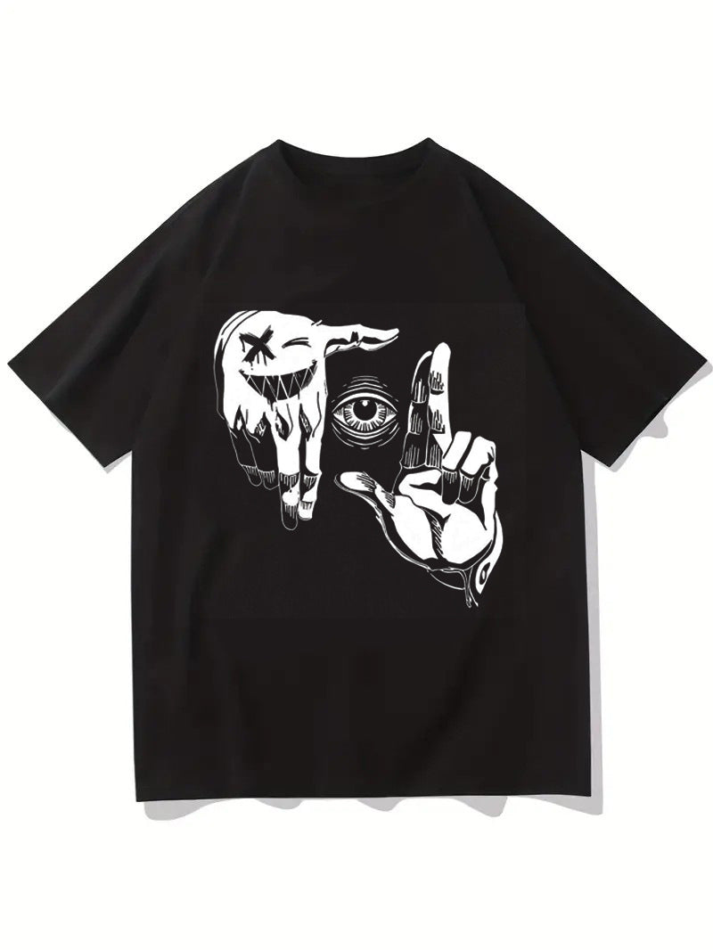 Dame T-shirt med kunstnerisk floral motiv og afslappet snit Skovae