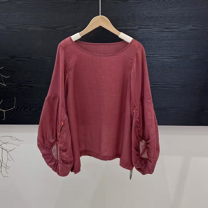 Dame Casual Ballonærme Bluse Stilla