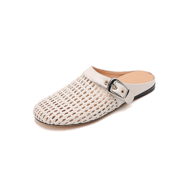 Femme Vævet Slide Mules med justerbart spænde-detalje  Stilla