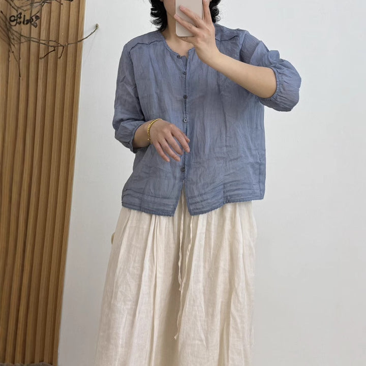 Femme Letvægts Knappet Cardigan Stilla