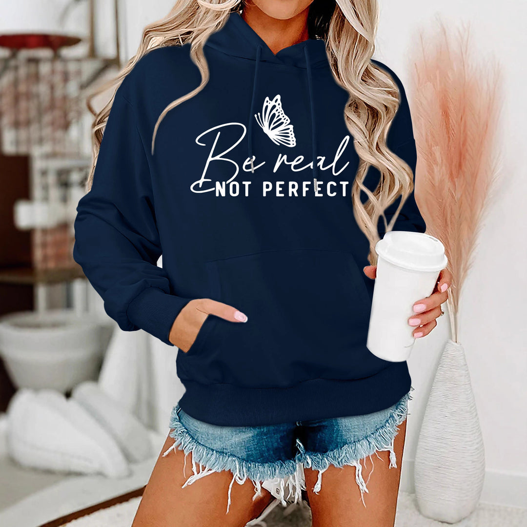 Dame hoodie med kreativt motiv og komfortabel pasform Stilla
