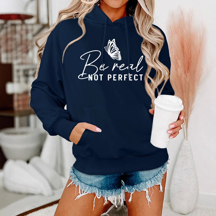 Dame hoodie med kreativt motiv og komfortabel pasform Stilla