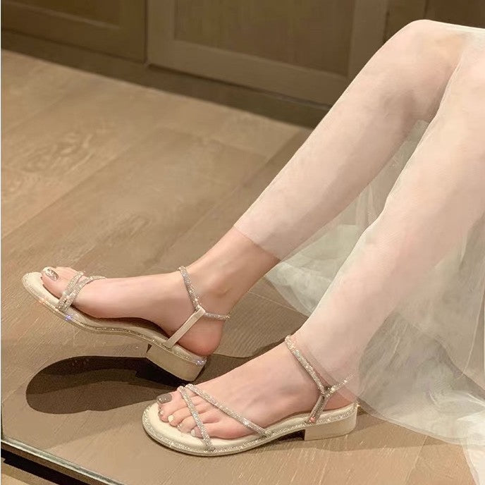 Dame Glitrende Sandaler med elegant Rem-design Stilla