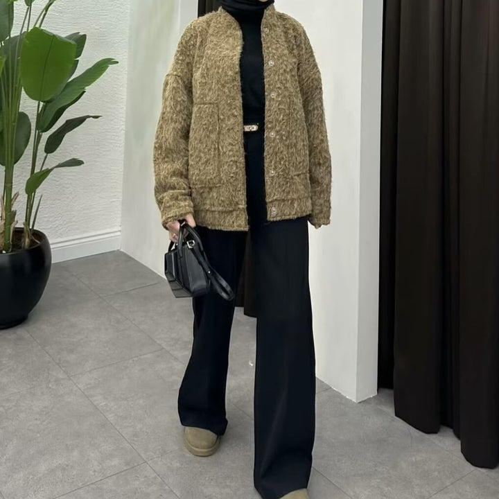Femme Textured Oversized Cozy Jacket Stilla