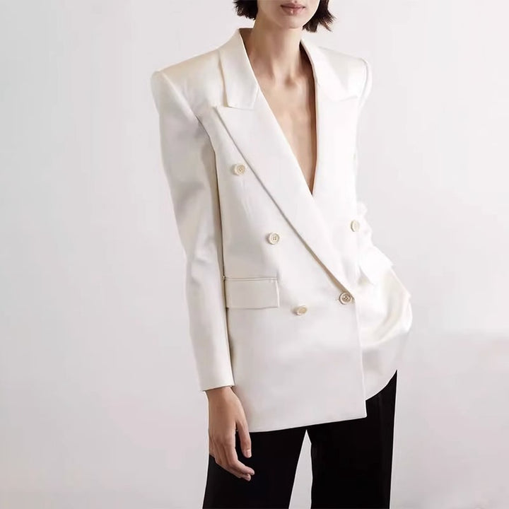 Kvinders stilfulde oversized blazer med dobbelt knap række Stilla