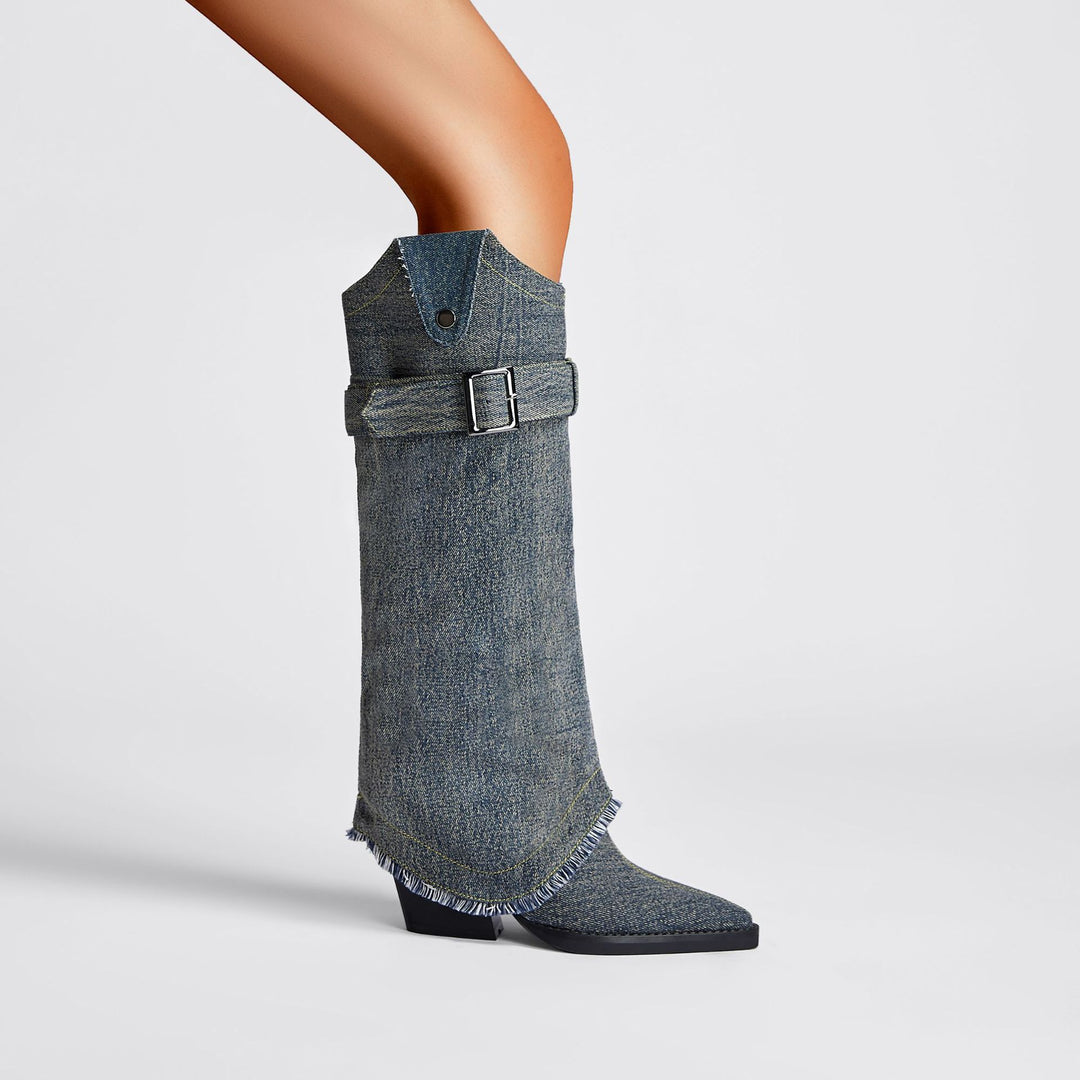 Femme Statement Denim Støvler Stilla