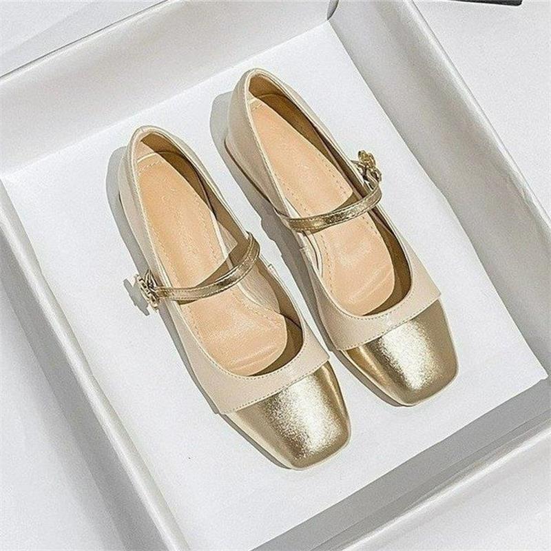 Dame elegante Ballerinas med modebånd og blank metalakcent Stilla