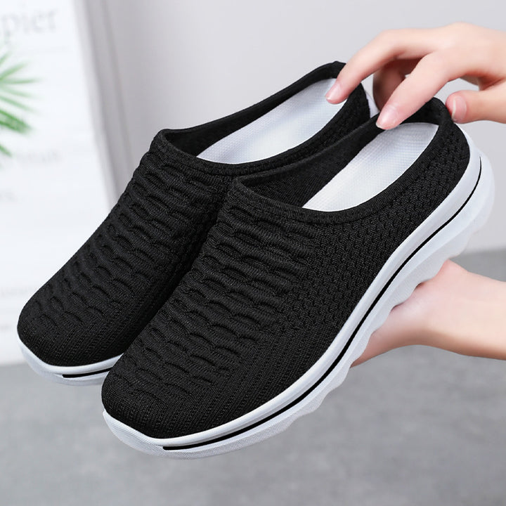 Dame Åndbare Slip-On Fritidssko med elastisk Strikkonstruktion Stilla