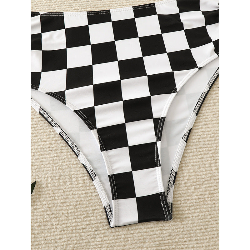 Dame ternet Crop Top og højskåret bikini-sæt Stilla