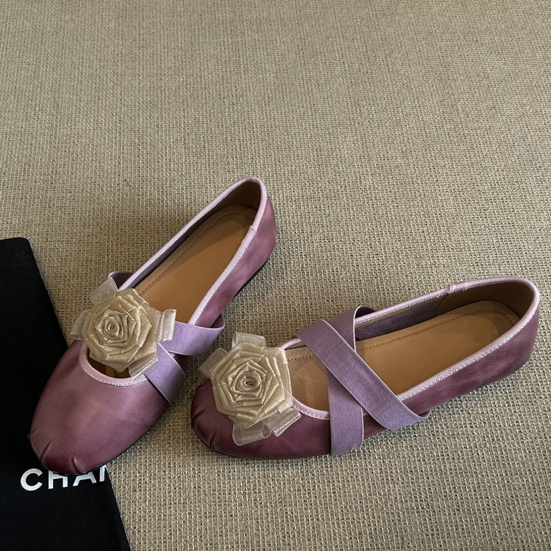 Dame Elegante Blomster Flade Sko Stilla