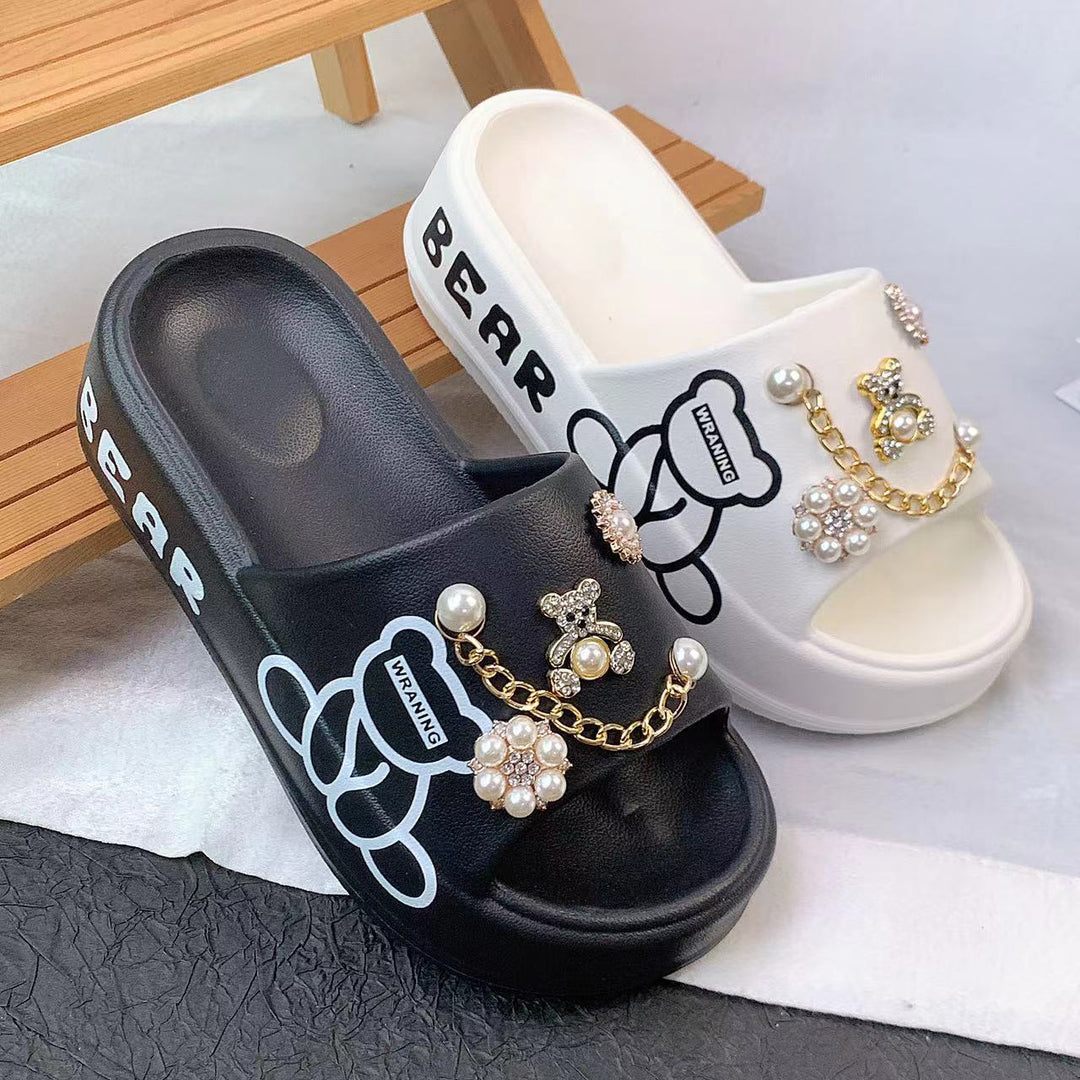 Dame mode sandaler med smykkedetaljer Stilla