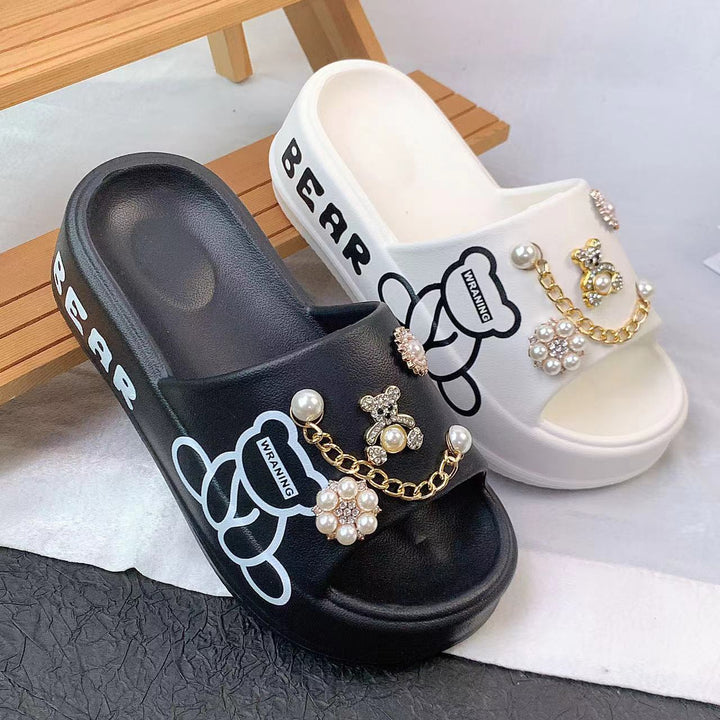 Dame mode sandaler med smykkedetaljer Stilla