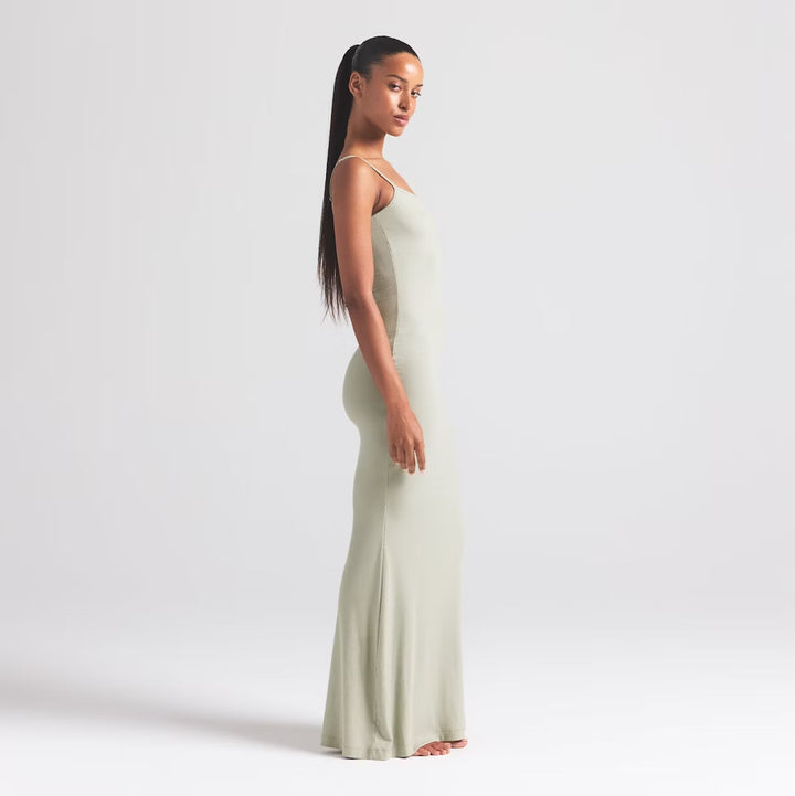 Damer Elegant Spaghetti-Rem Maxi-Kjole Stilla
