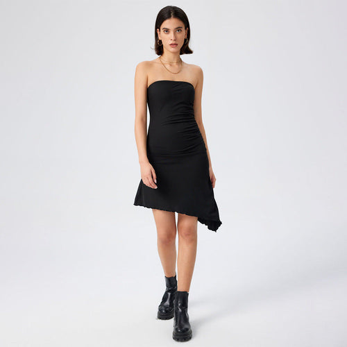 Stilla | Midi Bustier Kjole Sort