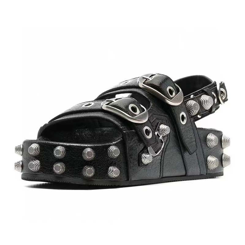 Femme Spids Platform Slide Sandaler Stilla